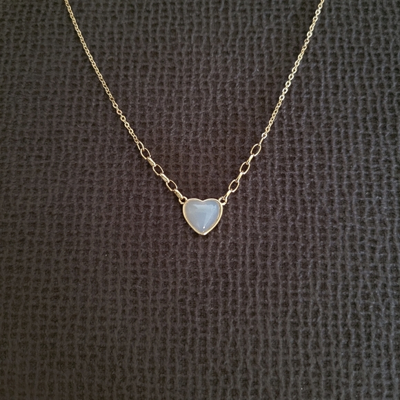 Olivia and Jackson Stationary Moonstone🌙 Heart❤️ Necklace - NIB - Picture 10 of 16